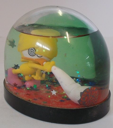 DEMBN17B - Boule à paillette le Piaf pétard hauteur 6 cm diamètre 7,5 cm - 1