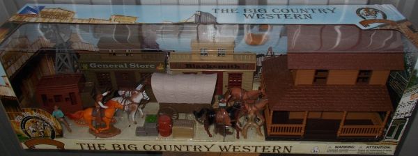 NEW38465 - Coffret westerne avec cariole diligence personnages et bâtiment... - 1