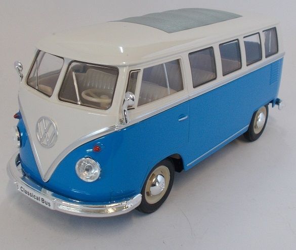 WEL22095WD - VOLKSWAGEN T1 bus 1963 bleu et blanc - 1