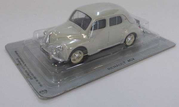 NET0056 - RENAULT 4CV 1957 grise vendue sous blister - 1