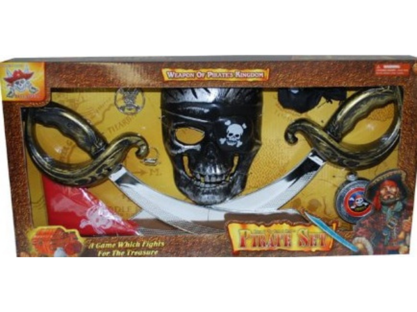LPE50532 - Kit de pirate avec un masque , 2 sabres et accessoires - 1
