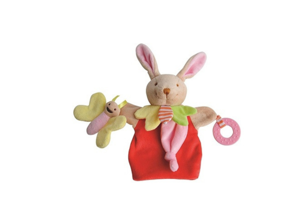 DC3005LAPIN - Marionnette Lapin Rouge 30 cm - 1