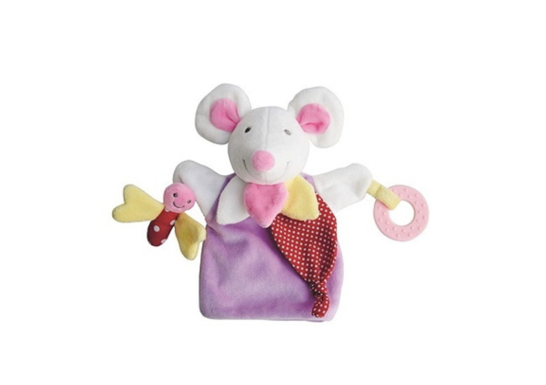 DC3005SOURIS - Marionnette Souris Violette 30 cm - 1