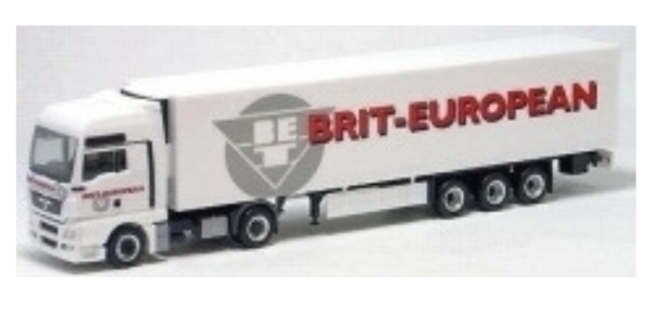 HER280384 - MAN TGA avec remorque bâchée BRIT EUROPEAN - 1