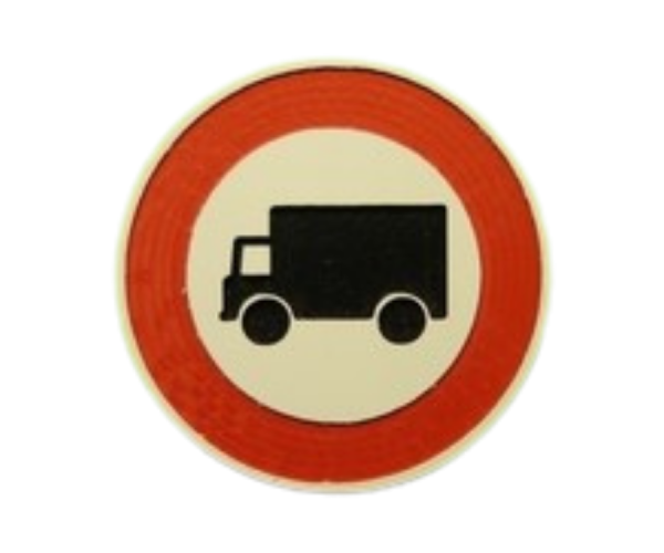 MCD-025 - Panneau Interdiction aux poids lourds - En kit - Poteau non inclus - 1