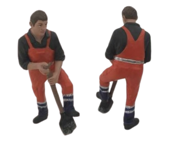 ADF32146 - Personnage de chantier avec pelle - 1