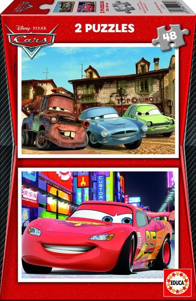 EDU14939 - 2 Puzzles 48 Pièces DISNEY - Cars - 1