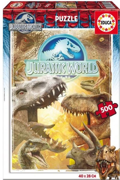 EDU16341 - Puzzle 500 Pièces JURASSIC PARK 48 x 34 cm - 1