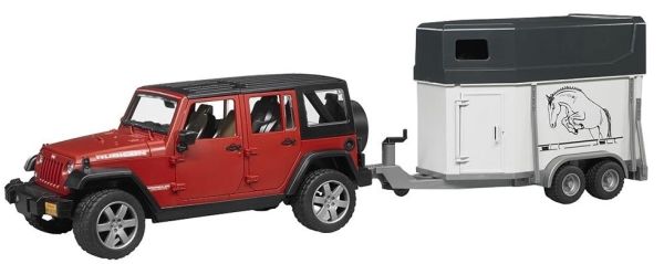 BRU2926 - JEEP WRANGLER avec van et cheval Ech:1/16 - 1