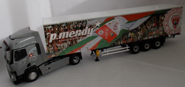 ELI116045 - RENAULT T Tautliner 4x2 avec semi 3 essieux décoration Biarritz Olympic transport Mendy - 1