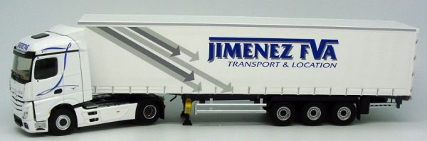 ELI116194 - MERCEDES BENZ Actros 2 4x2 avec semi bachée Tautliner 3 essieux transport JIMENEZ - 1