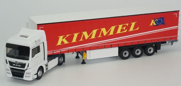 ELI116360 - MAN TGX EURO 6 Tautliner 18.460 et remorque bachée 3 essieux Kimmel - 1