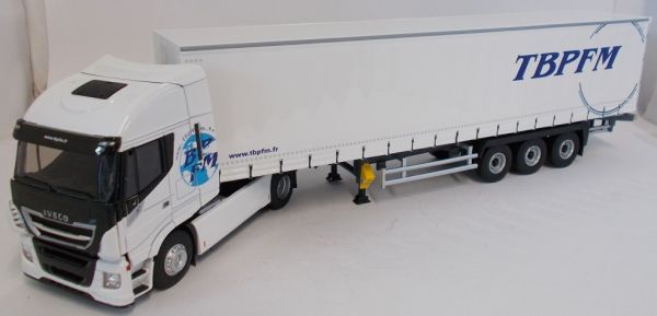 ELI116449 - IVECO Stralis XP 4x2 et remorque bachée TAUTLINER transport TBPFM - 1