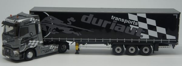 ELI116514 - RENAULT T 520 4x2 et remorque bachée TAUTLINER transport Duriaut - 1