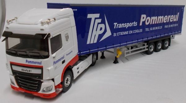 ELI116548 - DAF XF Euro Turbo 6 480 Space Cab 4x2 avec remorque bachée Tautliner transport Pommereul - 1