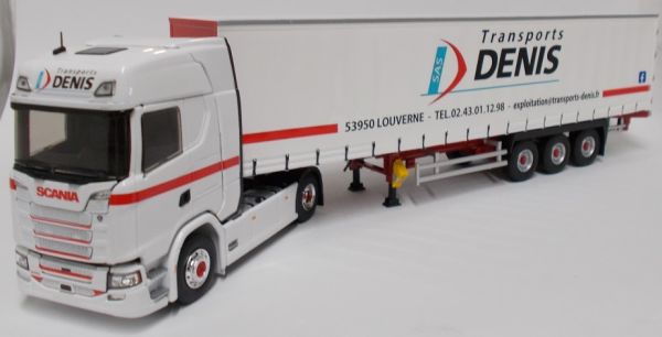 ELI116556 - SCANIA S450 4x2 avec remorque bachée Tautliner transport Denis - 1