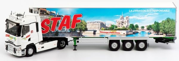 ELI116567 - RENAULT T520 4x2 et remorque frigo Chereau transport Staf - 1