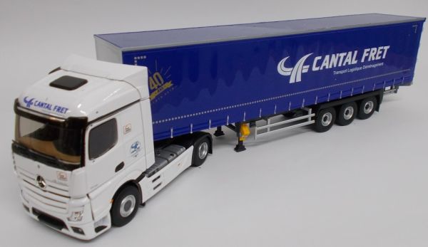 ELI116593 - MERCEDES BENZ Actros 2 1845 Streamspace 4x2 et remorque bâchée Tautliner Transport Cantal Fret - 1