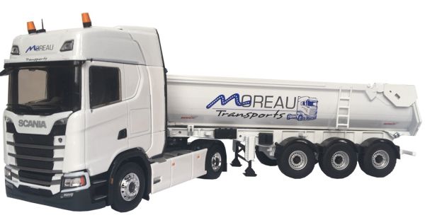 ELI116627 - SCANIA S450 4x2 et remorque benne basculante transport Moreau - 1