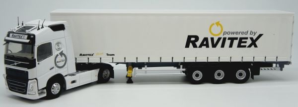 ELI116656 - VOLVO FH4 500 Globetrotter 4x2 et remorqe bachée Tautliner transport Ravitex - 1