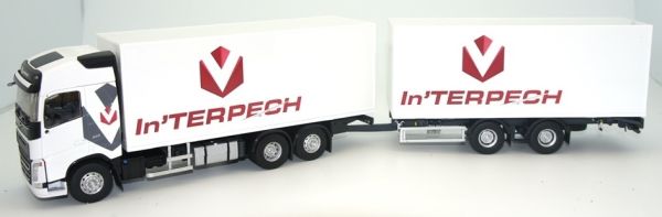 ELI116685 - VOLVO FH4 500 6x2 porteur caisse rigide et remorque 2 essieux Transports IN'TERPECH limité à 100 exemplaires - 1