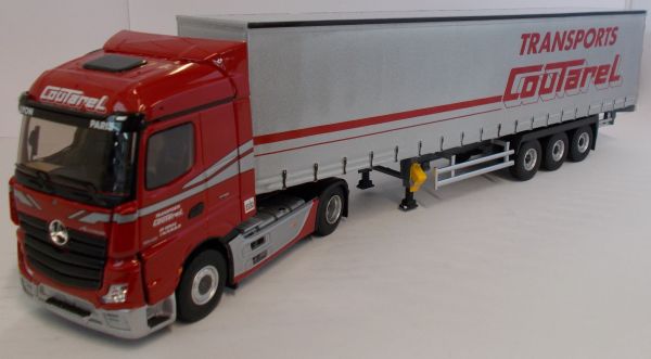 ELI116727 - MERCEDES BENZ Actros 5 1845 Streamspace 4x2 et remorque bâchée Tautliner transports Coutarel - 1