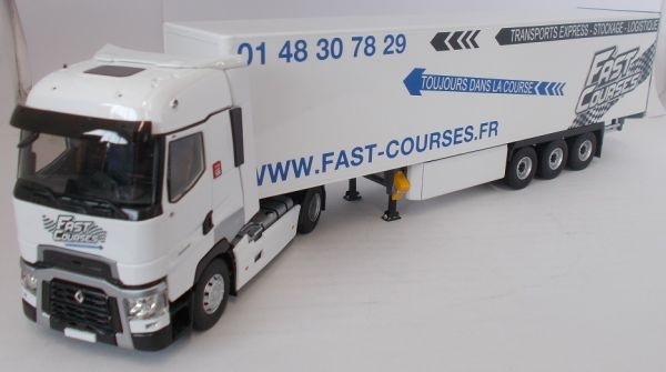 ELI116793 - RENAULT T520 4x2 et remorque caisse rigide Transports FAST COURSES - 1