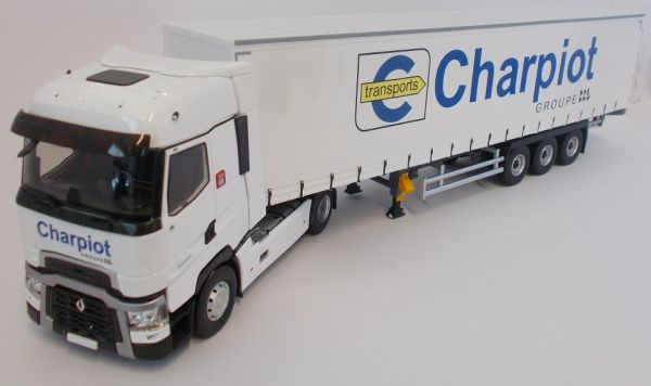 ELI116828 - RENAULT High 4x2 et remorque bâchée Fruehauf Transports CHARPIOT - 1