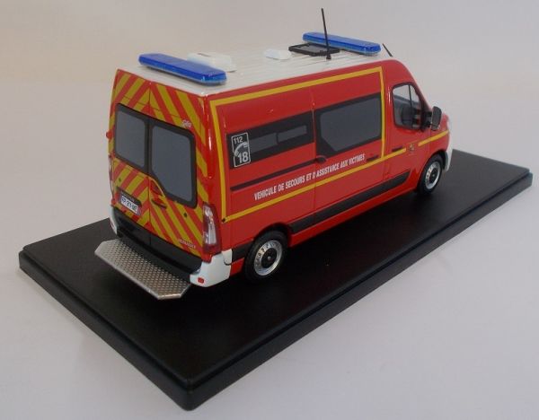 Renault Master Ambulance 2019 Pompiers WAS VSAV SDIS 59 – Alerte 1/43 Résine