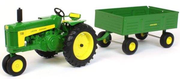 ERT45686 - JOHN DEERE 730 row crop avec remorque barge - 1