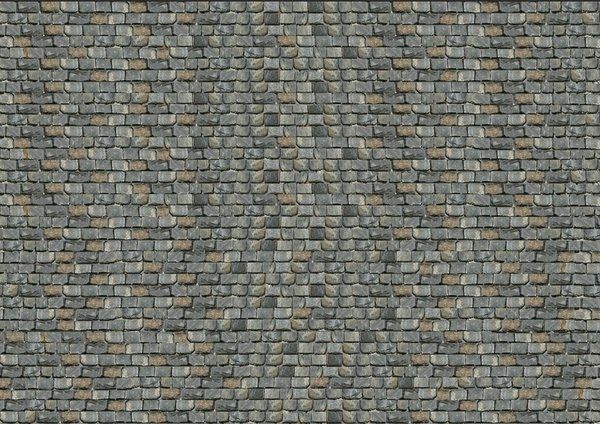 FBR04 - 5 feuilles A4 imitation Tuiles anciennes - 1