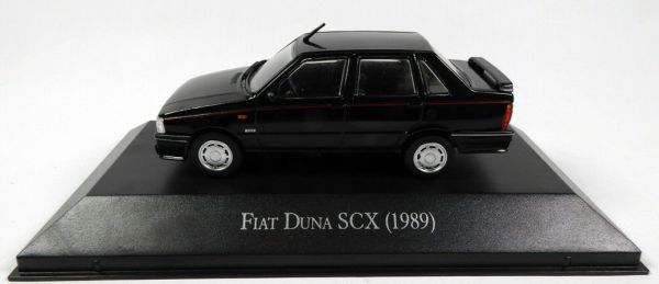 MAGARGAQV14 - FIAT Duna SCX 1989 berline 4 portes noire vendue sous blister - 1