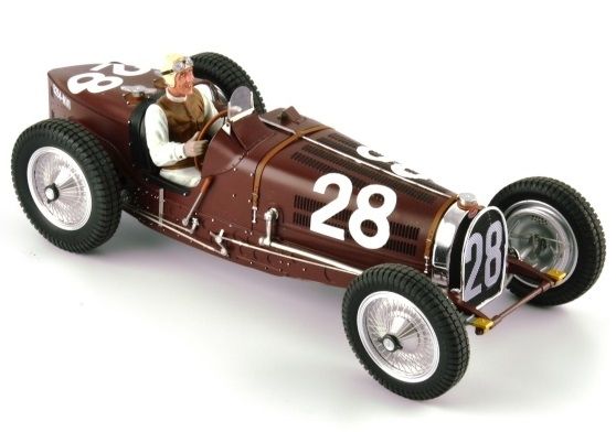 FLM-118002/28M - BUGATTI Type 59 #28 Grand prix de Monaco 1934 Marron - 1