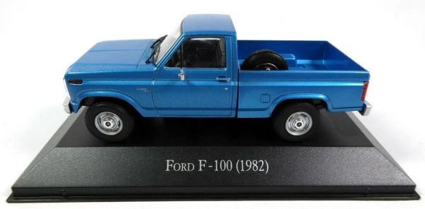 MAGARGAQV15 - FORD F-100 pick-up 1982 bleu vendu sous blister - 1