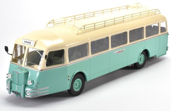 G1233007 - Bus de la Vienne CHAUSSON APH nez de cochon bleu et crème 1951 - 1
