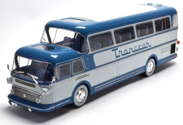 G1255032 - Bus de ligne ISOBLOC 656 DH 1956 panoramique bleu Transcar Société Général Des Transports Départementaux Normandie Côte D'Azur - 1