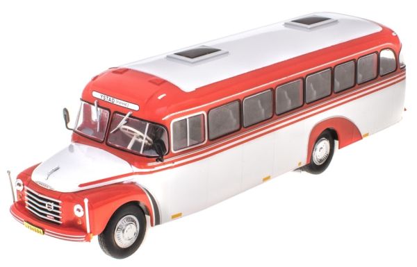 G1255072 - Bus de ligne Suédois VOLVO B375 1957 blanc et orange - 1
