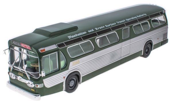 G1255073 - Bus de ligne Américain de NewYork GENERAL MOTORS Neew Look Fishbowl TDH 5301 1965 vert et gris - 1