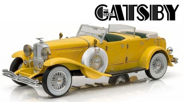 GREEN12927 - DUESENBERG II SJ 1934 cabriolet jaune Gatsby Le Magnifique fim de 2013 - 1