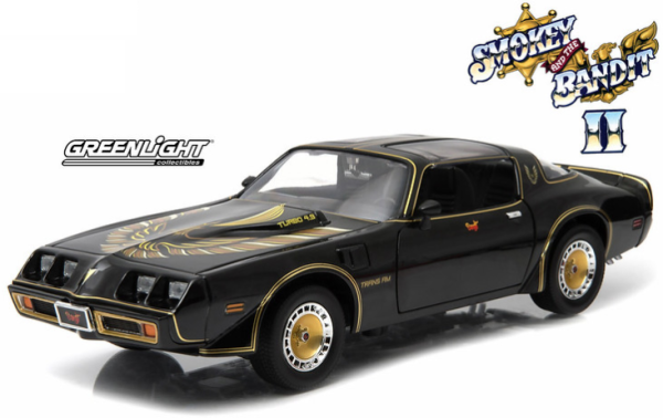 GREEN12944 - PONTIAC Firebird trans Am Turbo 4.9 1980 noire Smokey and the Bandit - 1