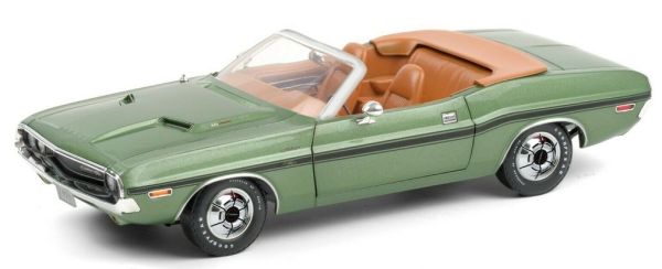 GREEN13586 - DODGE Challenger R/T cabriolet ouvert 1970 vert métallisé - 1