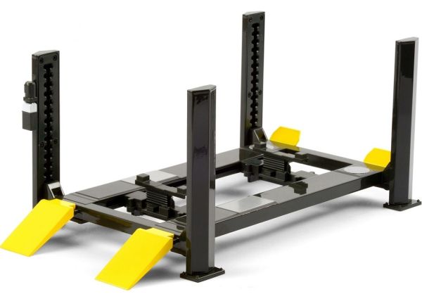 GREEN13591 - Pont élévateur 4 pieds noir et jaune pour véhicule échelle 1/18 à assembler - 1