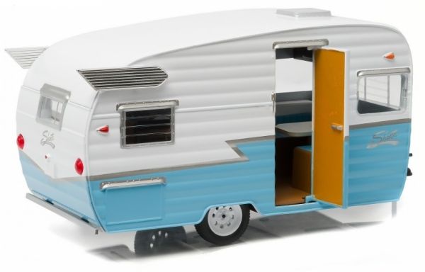 GREEN18229 - Caravane SHASTA Aire Flyte blanche et bleue - 1
