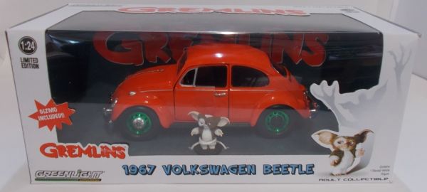 GREEN18231VERTE - VOLKSWAGEN Beetle 1967 de Billy Peltzer du film Gremlins jantes vertes version Green Metal avec figurine Gizmo incluse - 1