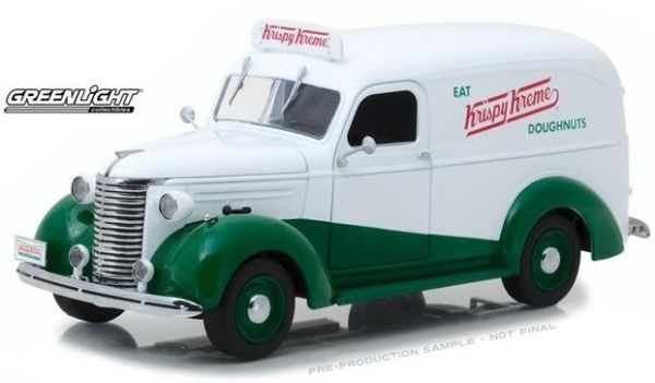 GREEN18240 - CHEVROLET panel truck 1939 Krispy kreme Doughnutes vert et blanc - 1