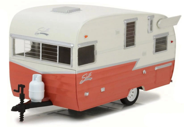 GREEN18415 - Caravane SHASTA Aire Flyte blanche et rouge corail - 1