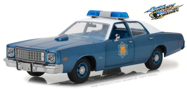 GREEN19044 - PLYMOUTH Fury 1975 Police Poursuit Arkansas State Police bleue métallisée du film Smokey And The Bandit - 1