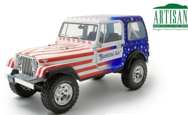 GREEN19090 - JEEP CJ-7 1982 Santini Air drapeau américain sur la carrosserie - 1