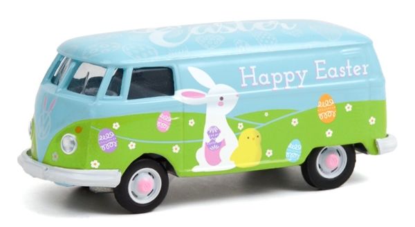 GREEN30253 - VOLKSWAGEN T2 Panel Van Happy Haster vendu sous blister - 1