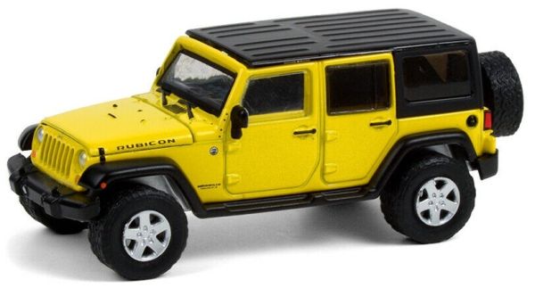 GREEN35190-E - JEEP Wrangler double cabine 2008 jaune hardtop fermé All-Terrain vendue sous blister - 1